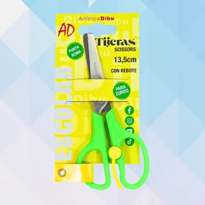 013940-020 Tijera ESCOLAR con rebote ZURDO 13,5 cm