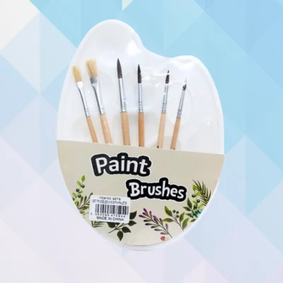 Set paleta + pinceles x6
