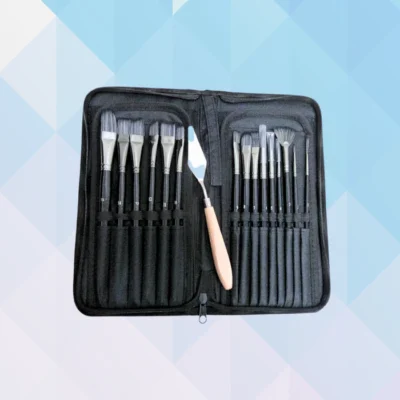 Set estuche + espatula + pinceles x15
